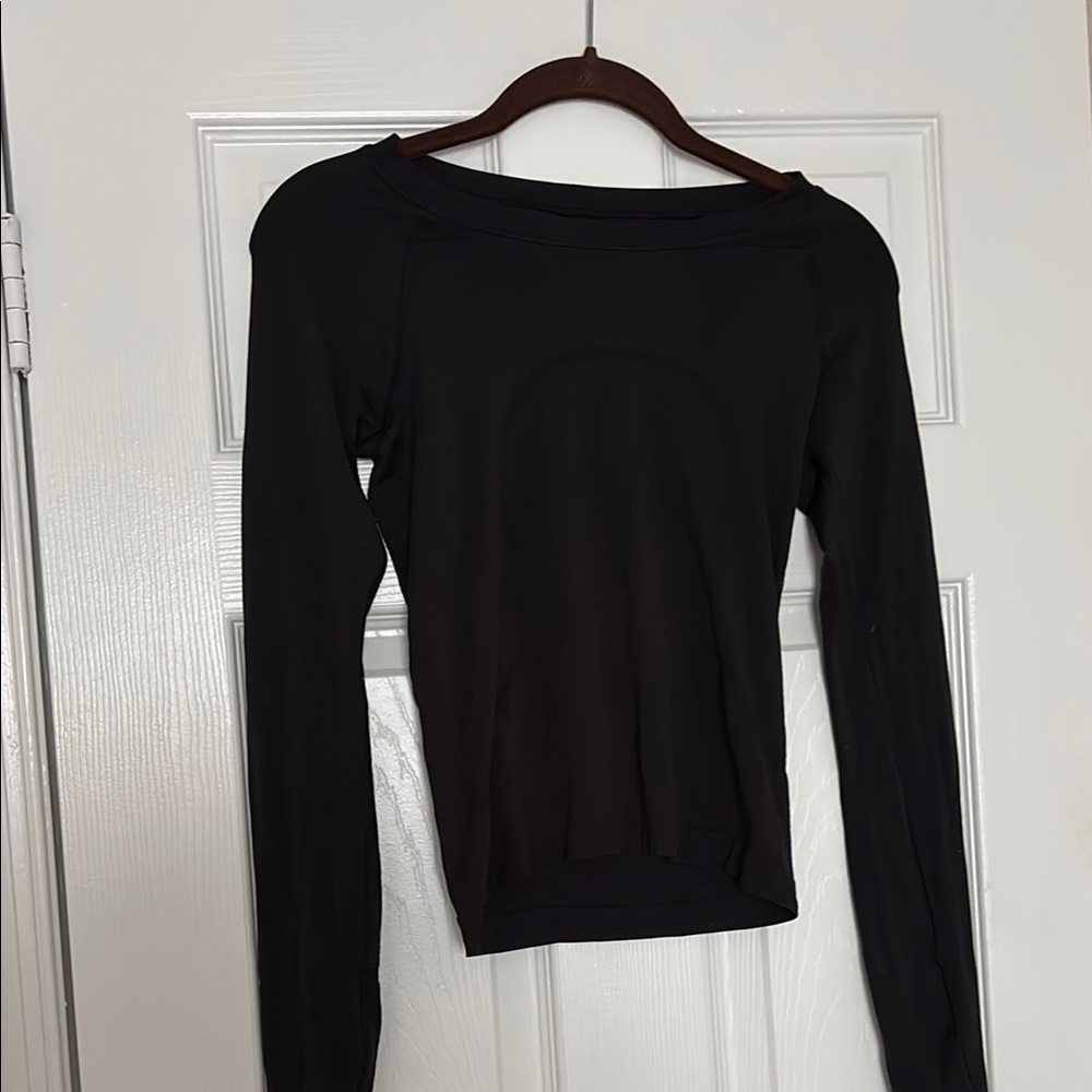 Lululemon Cropped Swiftly Black Women's Long Sleeve Top
